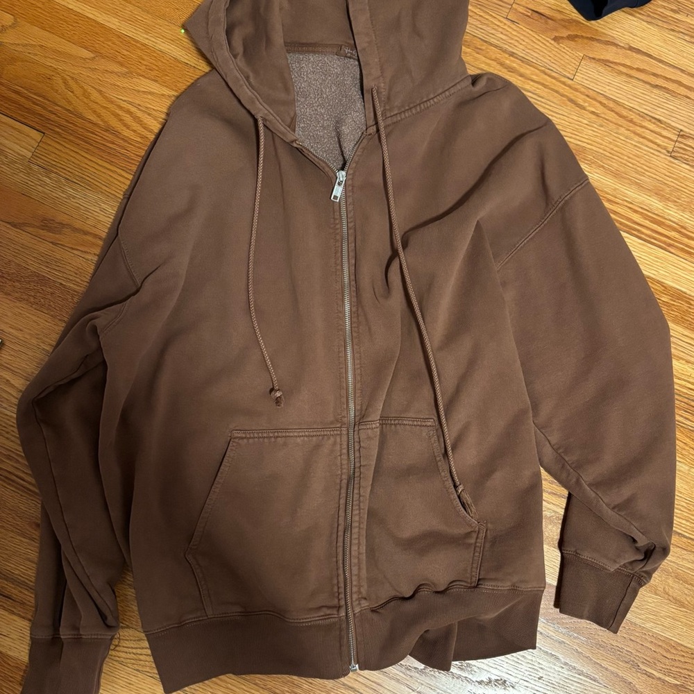 Brandy Melville Brown Hoodie Sweater